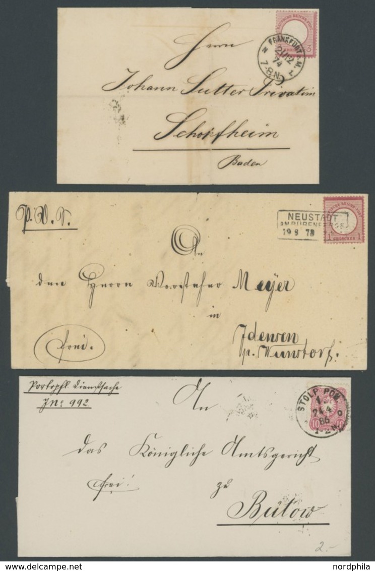 LOTS 1873-99, 16 Frankierte Belege, Meist Pracht, Fundgrube! - Other & Unclassified