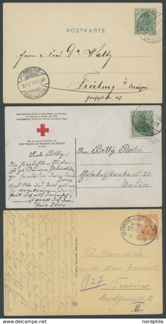 LOTS 1901-22, 34 Meist Verschiedene Belege Germania, Feinst/Pracht, Fundgrube! - Other & Unclassified