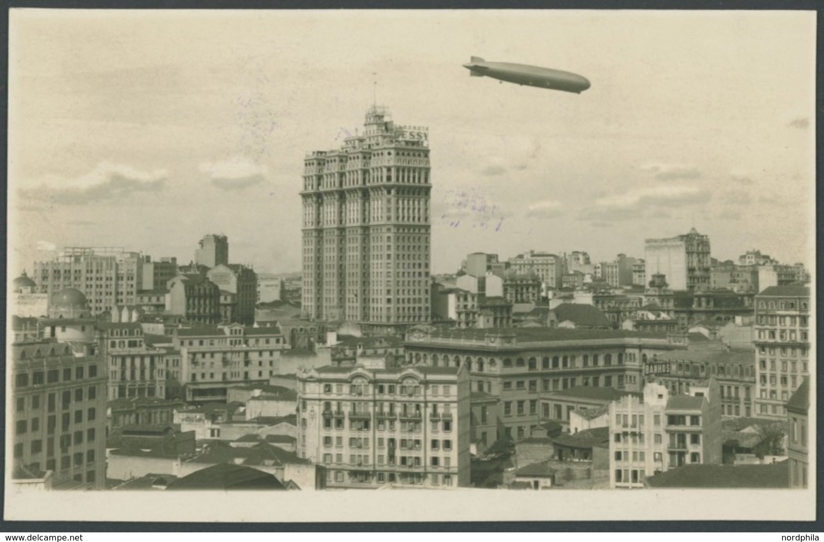 ZEPPELINPOST 227 BRIEF, 1933, 5. Südamerikafahrt, Brasilianische Post, Seltene Zeppelin-Fotokarte Von Sao Paulo Nach Saa - Airmail & Zeppelin