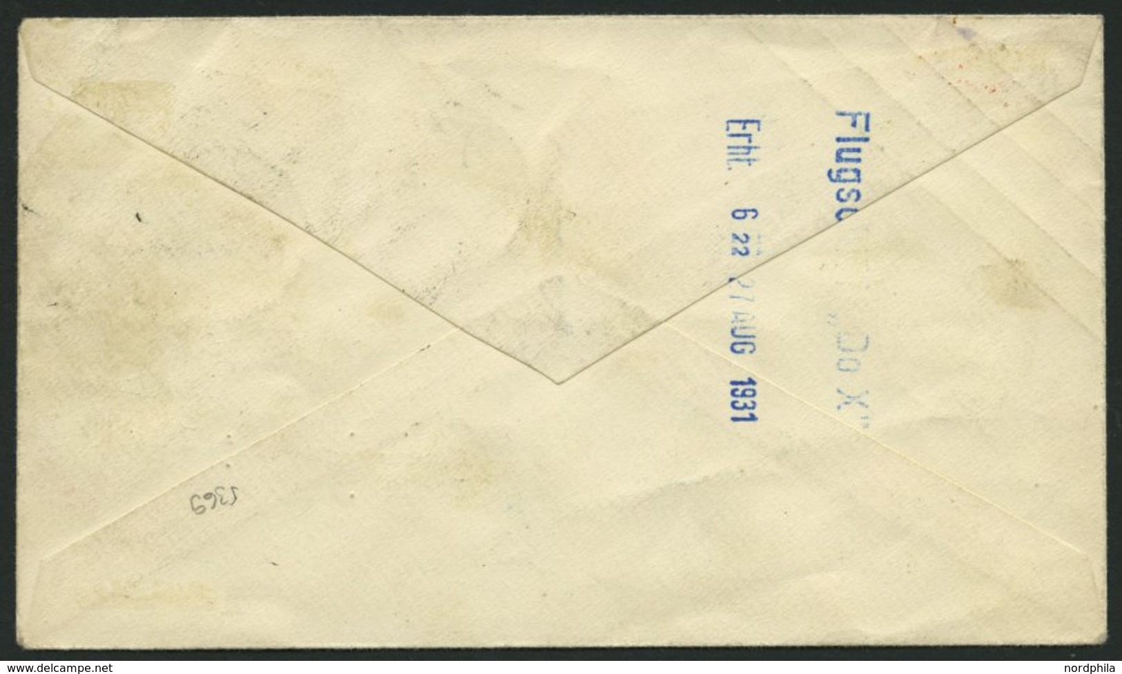 DO-X LUFTPOST DO X2.001.CH BRIEF, 31.08.1931, DO X 2, Postabgabe Trimmis, Blauer Zweikreiser VOLO DI COLLAUDO, Prachtbri - Covers & Documents