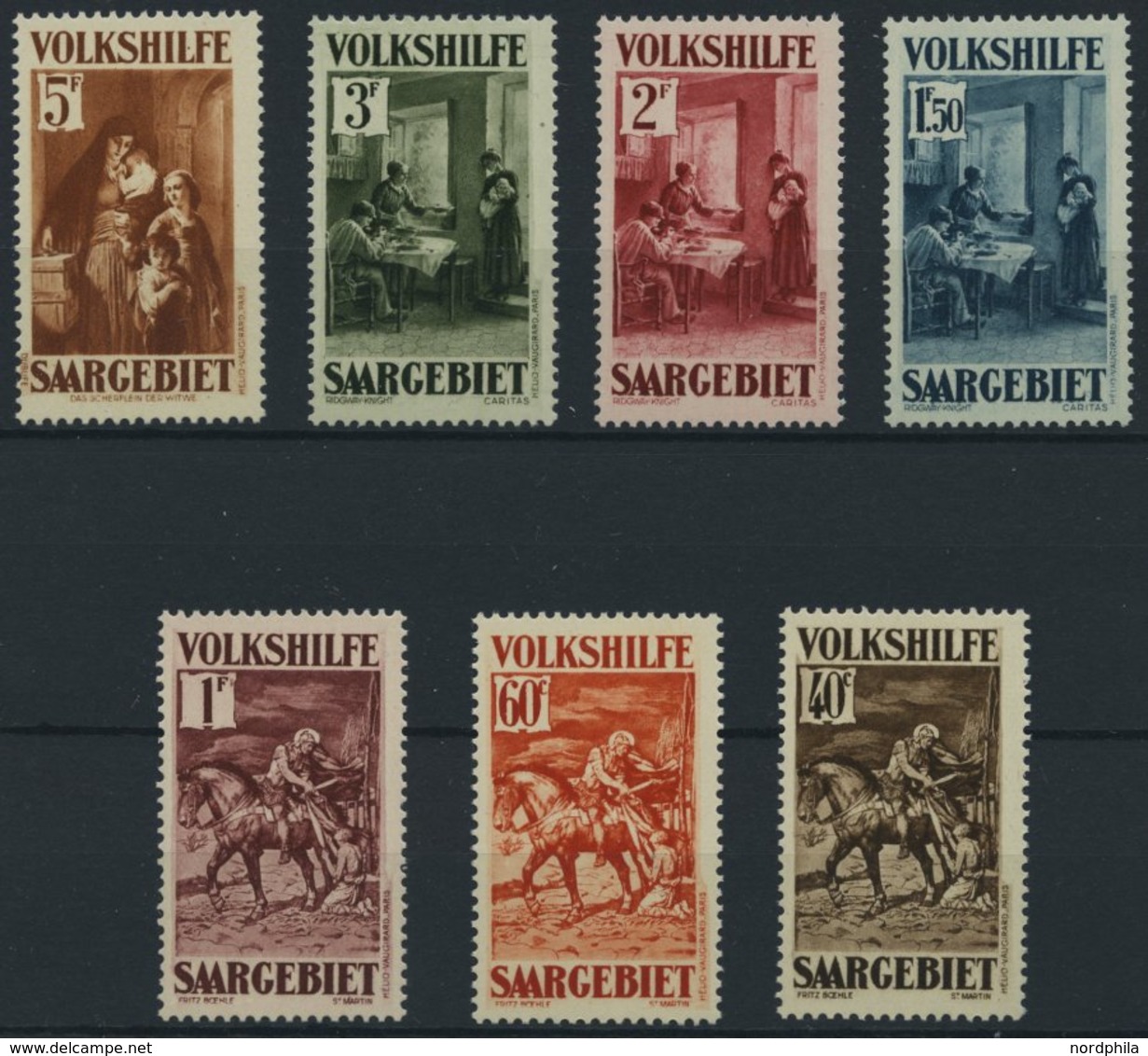 SAARGEBIET 151-57 **, 1931, Volkshilfe, Prachtsatz, Mi. 650.- - Otros & Sin Clasificación