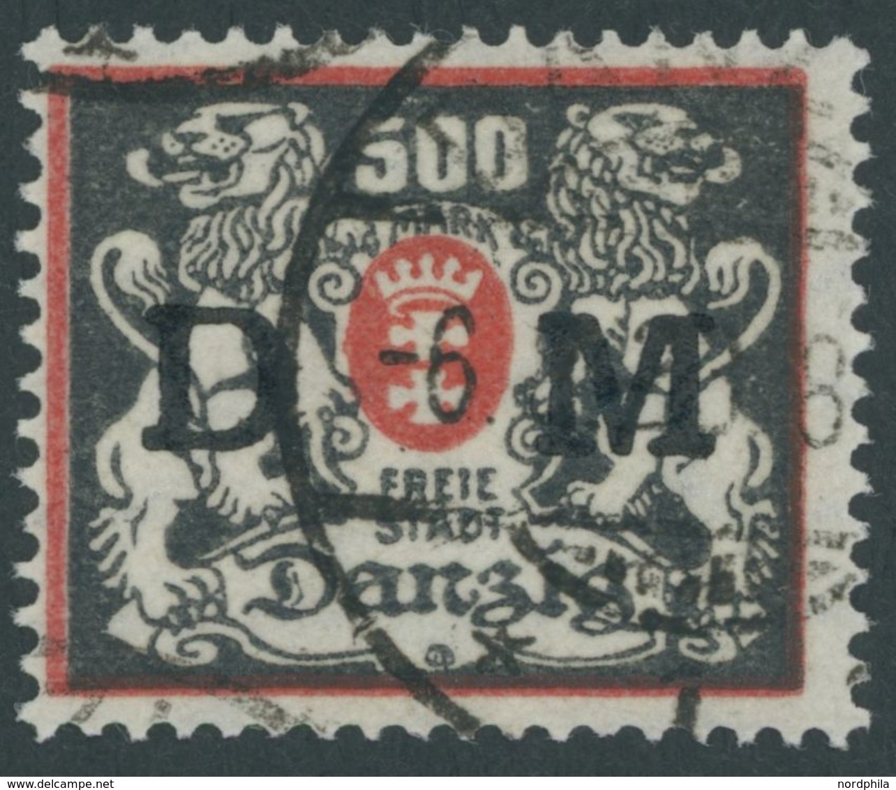 DIENSTMARKEN D 39 O, 1923, 500 M. Rot/schwärzlichgraugrün, Zeitgerechte Entwertung, Pracht, Kurzbefund Soecknick, Mi. 60 - Other & Unclassified