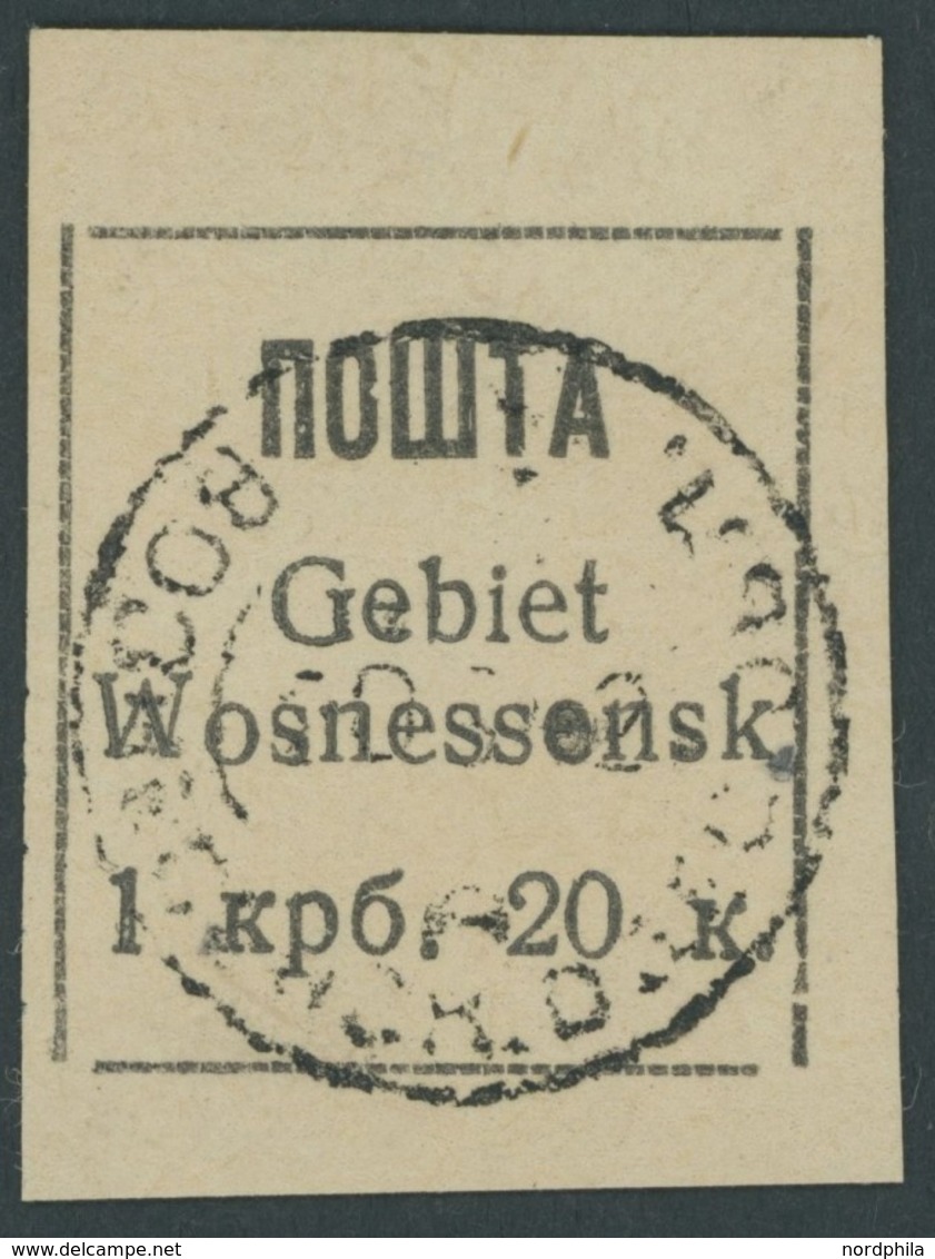 UKRAINE 2U O, 1942, 1.20 Krb. Schwarz, Ungezähnt, Pracht, RR!, Gepr. Keiler Und Fotoattest Zirath, Auflage Nur 72!, Mi.  - Ocupación 1938 – 45