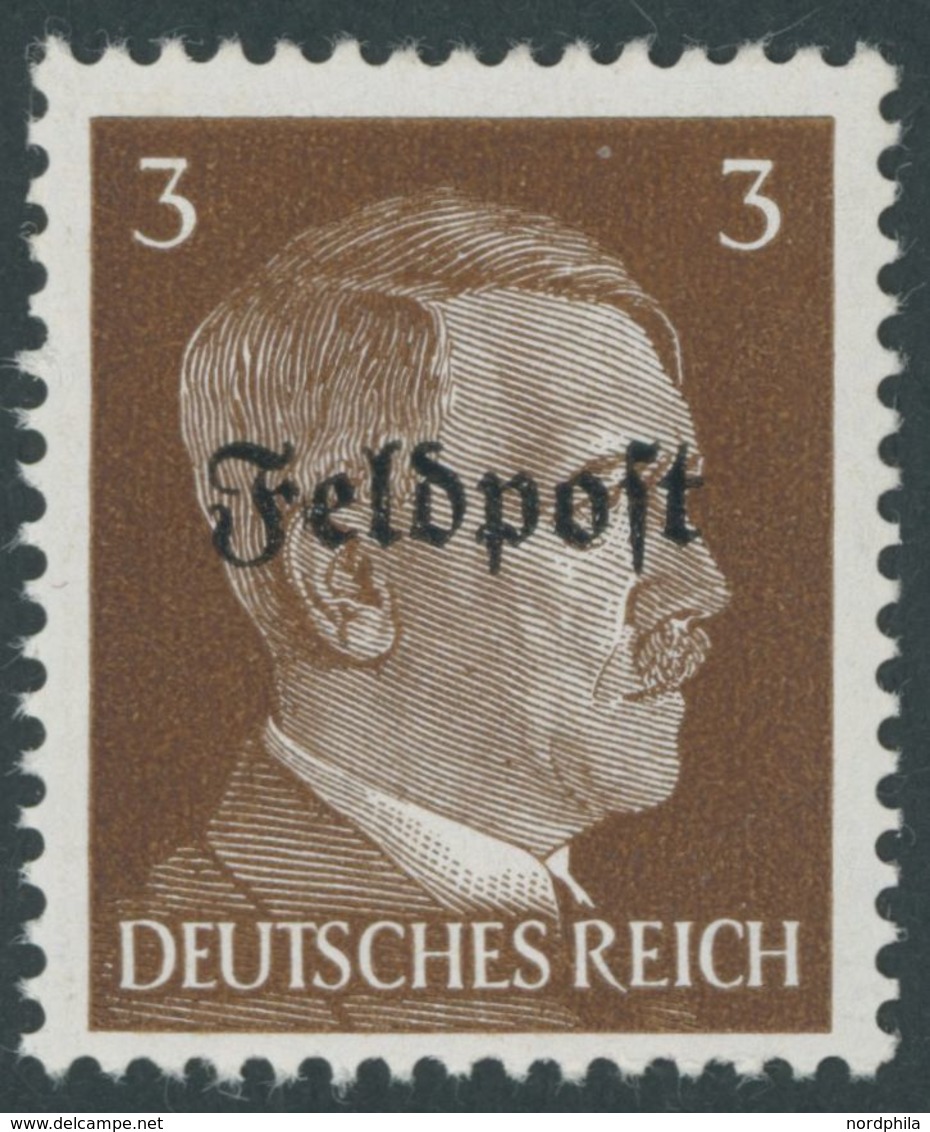 FELDPOSTMARKEN 17z **, 1945, 3 Pf. Ruhrkessel, Senkrechte Gummiriffelung, Postfrisch, Pracht, Mi. 70.- - Ocupación 1938 – 45