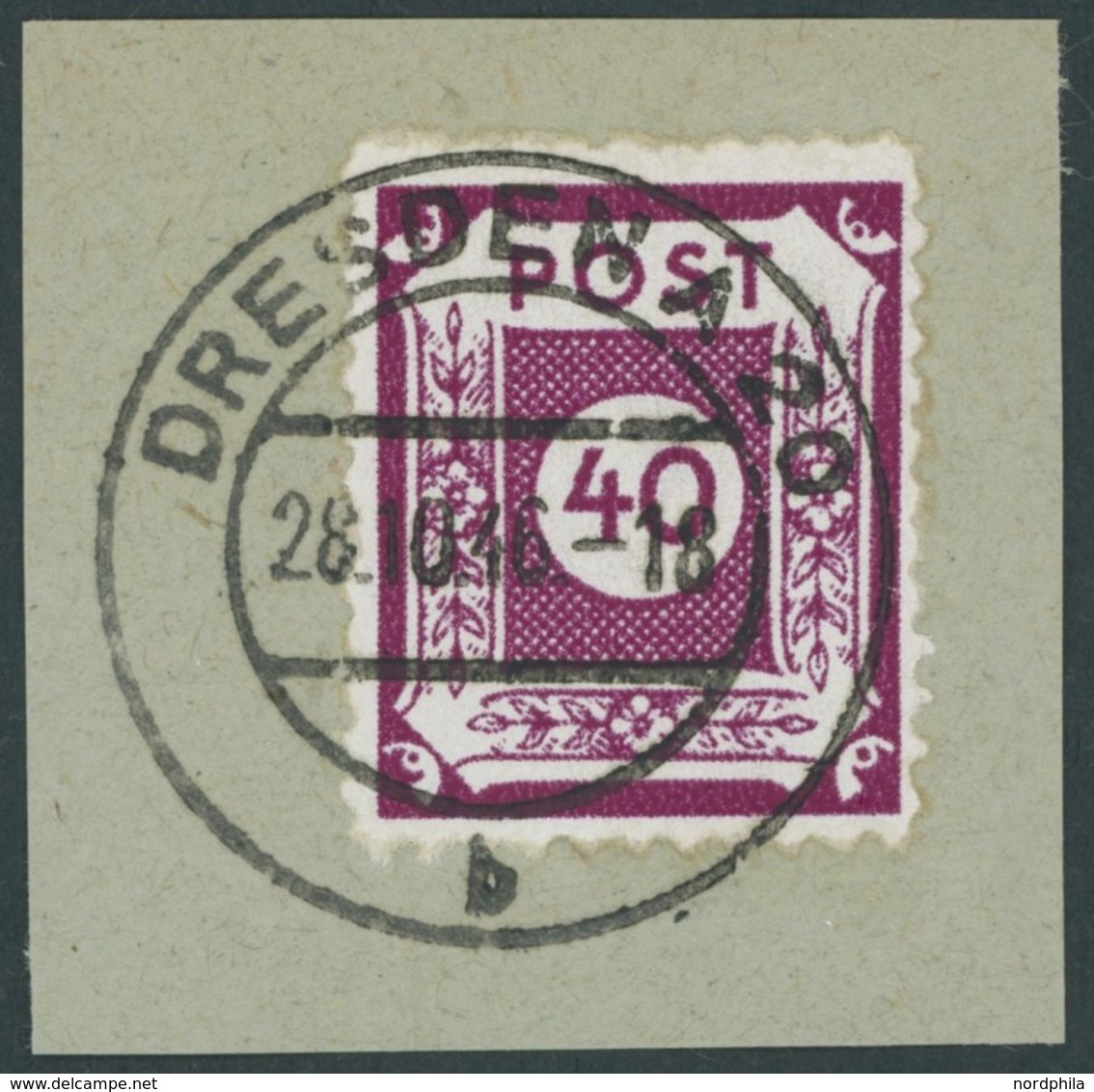 OST-SACHSEN 50F BrfStk, 1945, 40 Pf. Klotzsche, Gezähnt L 11, Prachtbriefstück, Fotoattest Ströh (für Ehemaligen Brief), - Otros & Sin Clasificación