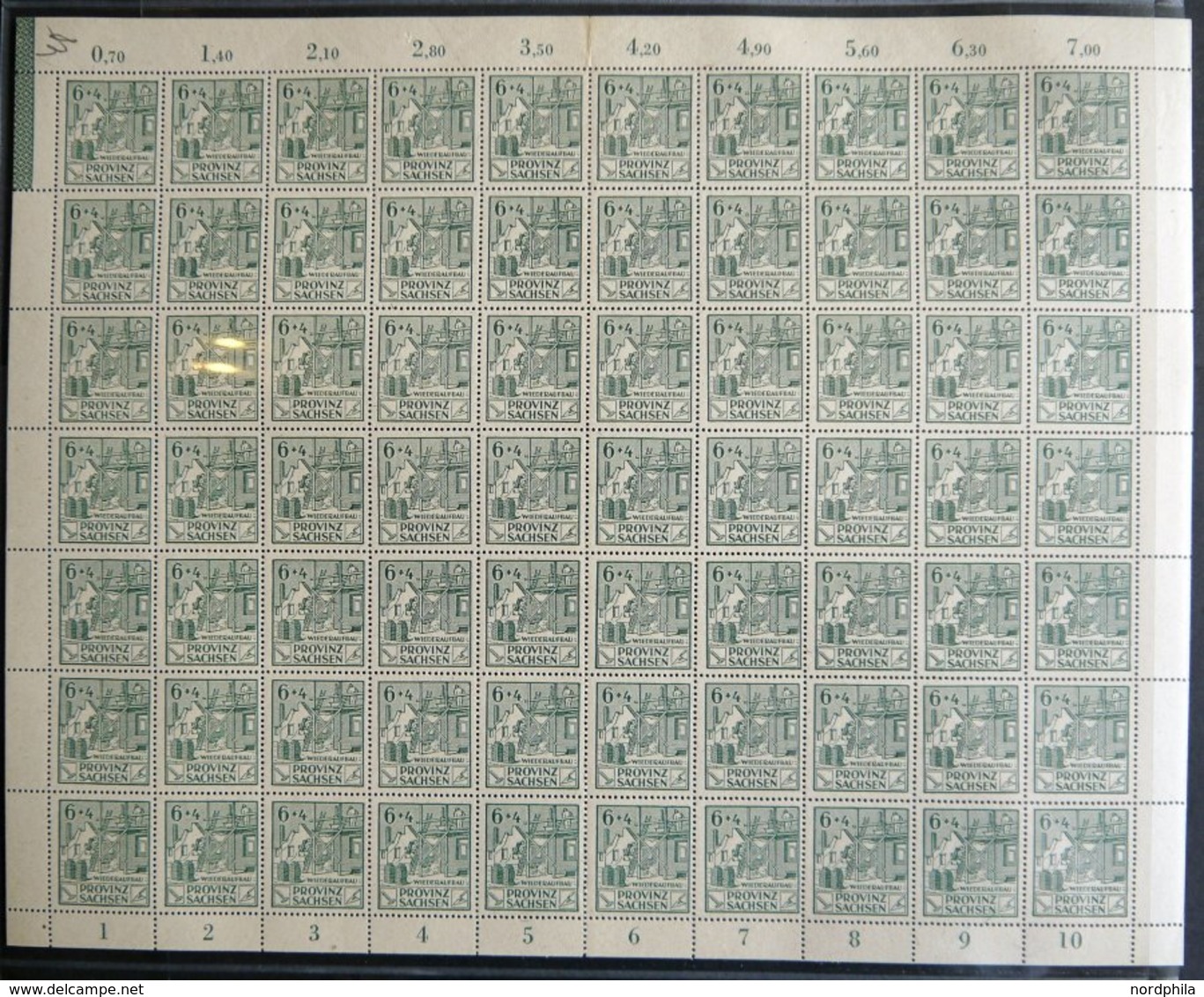 PROVINZ SACHSEN 87-89A **, 1946, Wiederaufbau, Gezähnt, Im Bogensatz (70), Mit Diversen Plattenfehlern, Pracht - Otros & Sin Clasificación