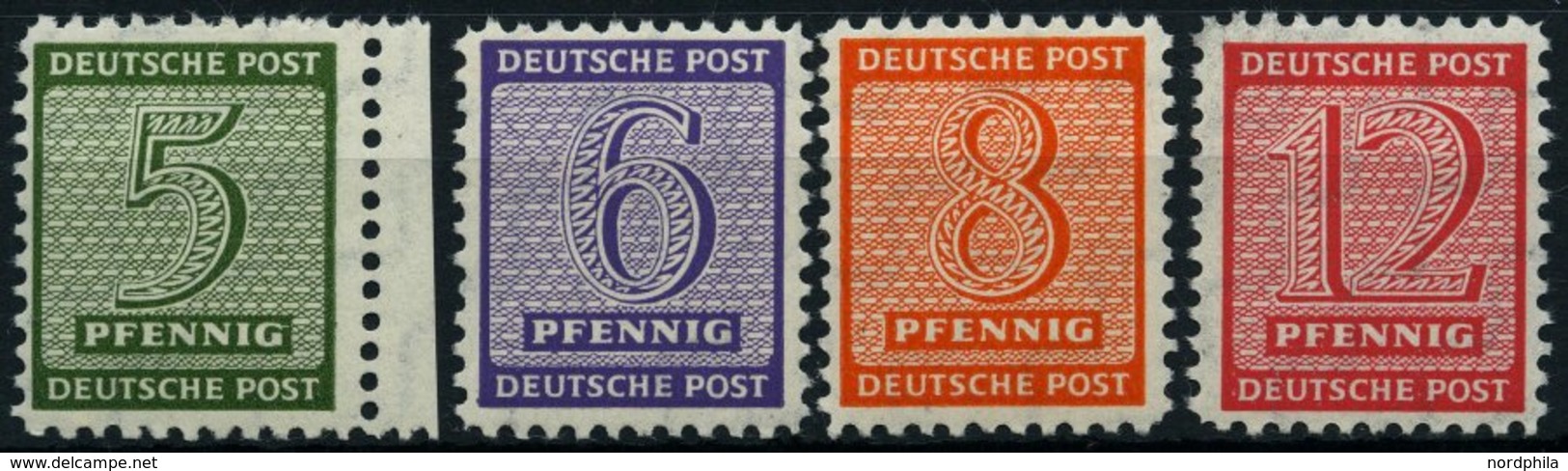 WEST-SACHSEN 120-23X **, 1945, Versuchszähnung, Prachtsatz, Mi. 80.- - Other & Unclassified