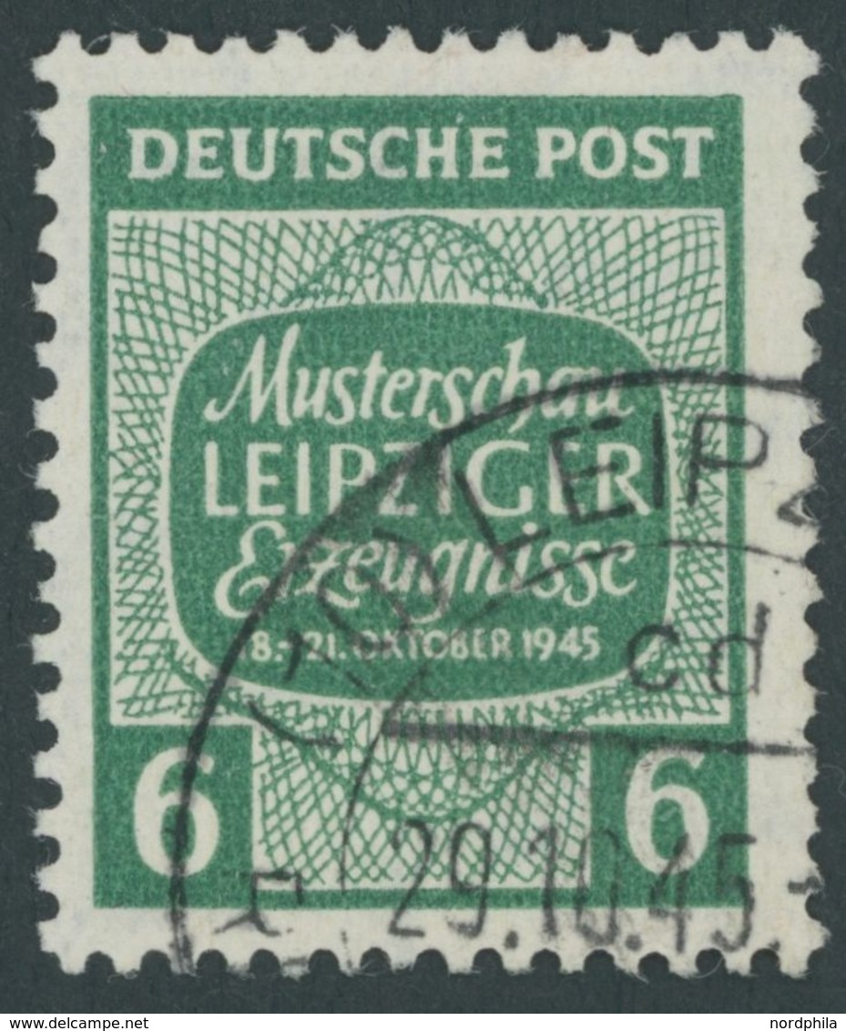 WEST-SACHSEN 124X O, 1945, 6 Pf. Musterschau, Wz. 1X, Normale Zähnung, Pracht, Gepr. Dr. Jasch, Mi. 120.- - Sonstige & Ohne Zuordnung