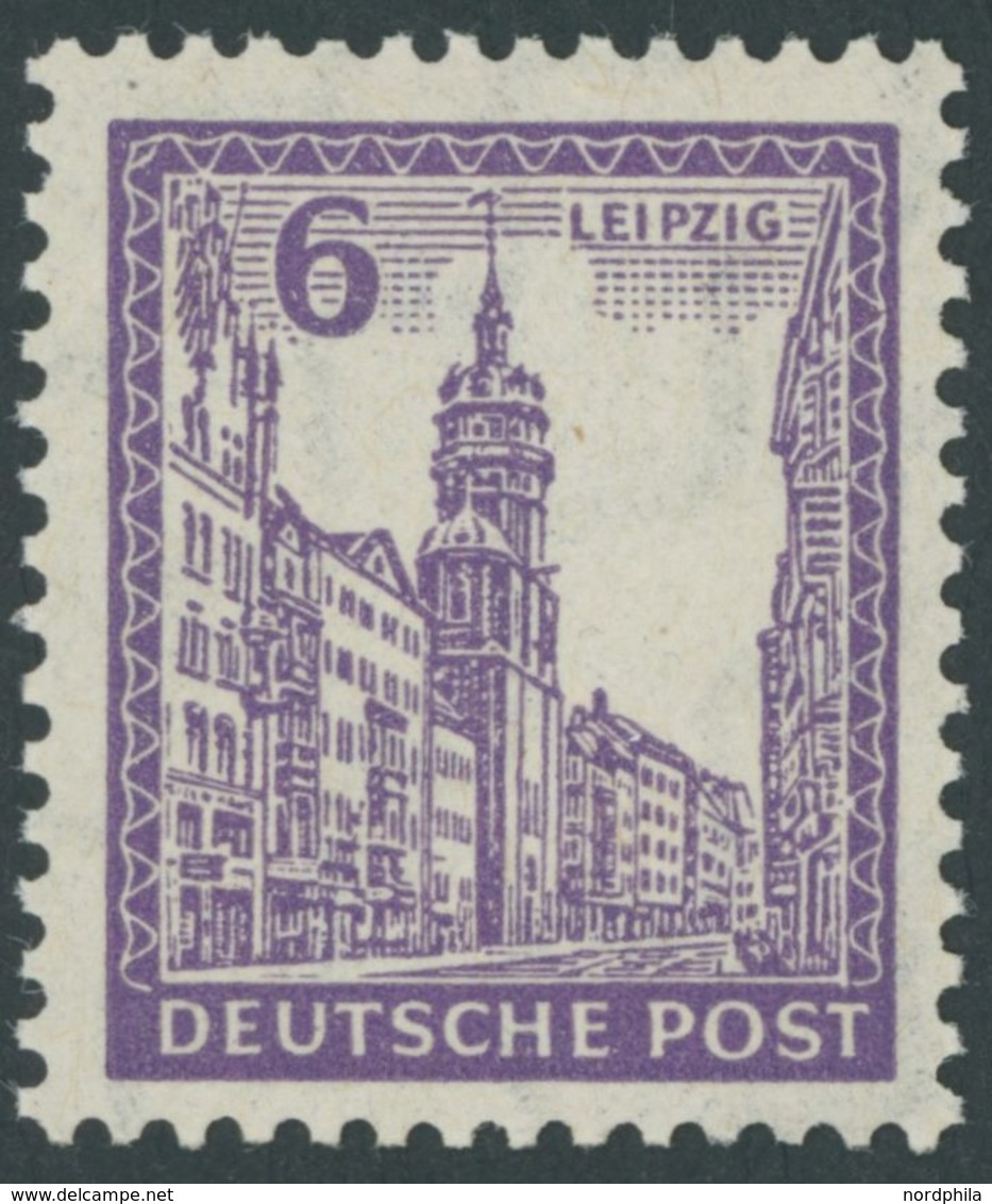 WEST-SACHSEN 153Xb **, 1946, 6 Pf. Dunkelrotviolet, Wz. 1X, Postfrisch, Pracht, Gepr. Ströh, Mi. 800.- - Other & Unclassified