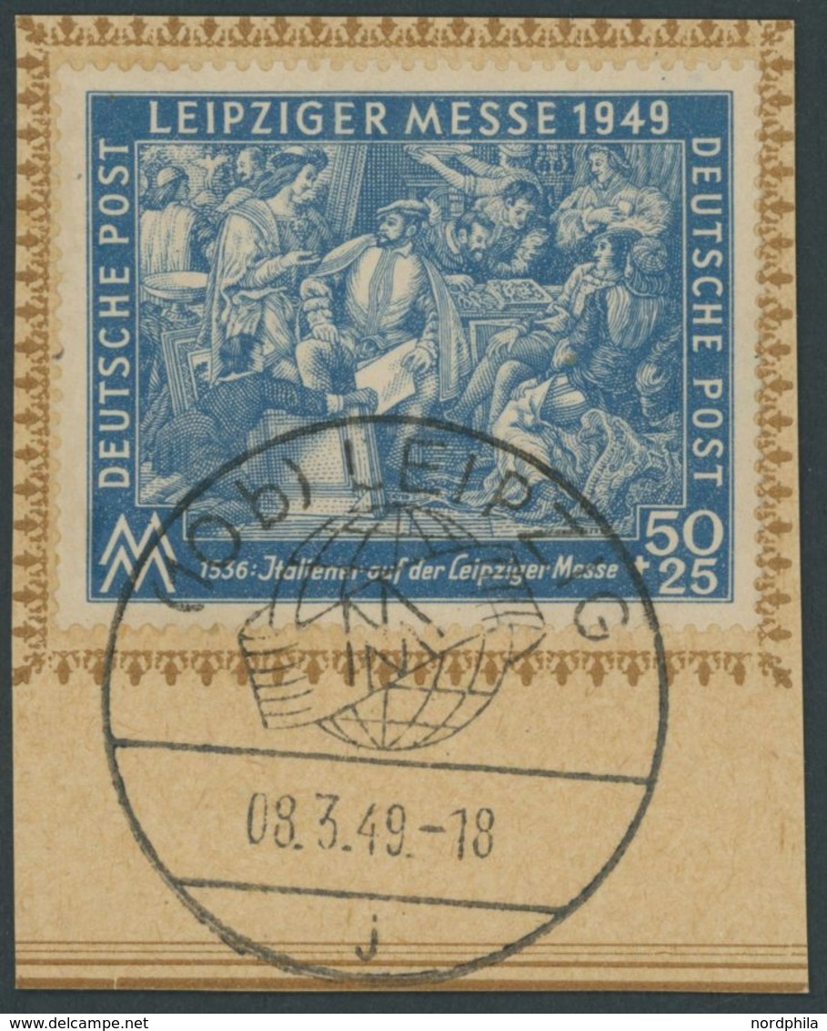 ALLGEMEINE-AUSGABEN 231b BrfStk, 1949, 50 Pf. Dunkelkobalt Leipziger Messe Auf Briefstück Mit Sonderstempel, Pracht, Gep - Other & Unclassified