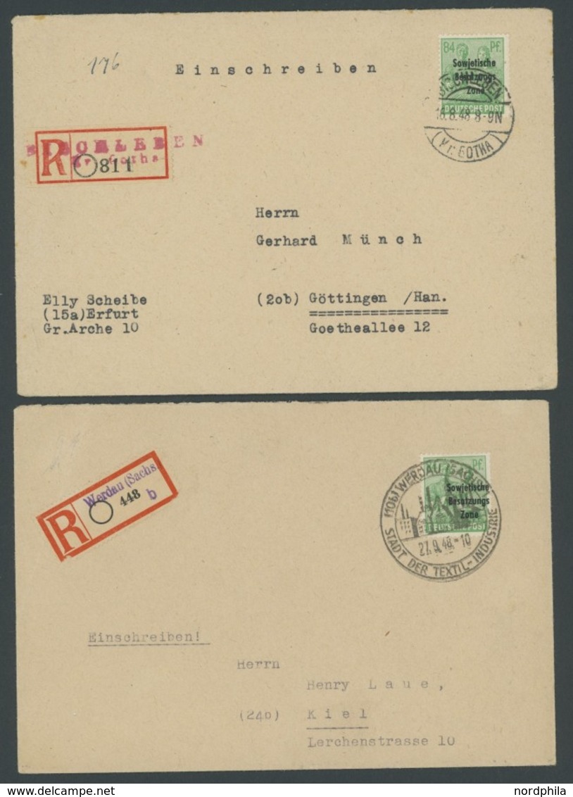 SAMMLUNGEN, LOTS 182-97 BRIEF, 1948/50, SBZ Maschinenaufdruck, 55 meist verschiedene Belege, einige bessere, überwiegend