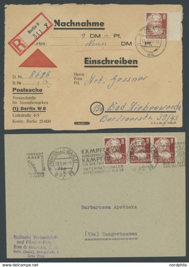 SAMMLUNGEN, LOTS Aus 212-27 BRIEF, 1948/50, 36 Fast Nur Verschiedene Belege Persönlichkeiten, Einige Bessere, Meist Prac - Other & Unclassified