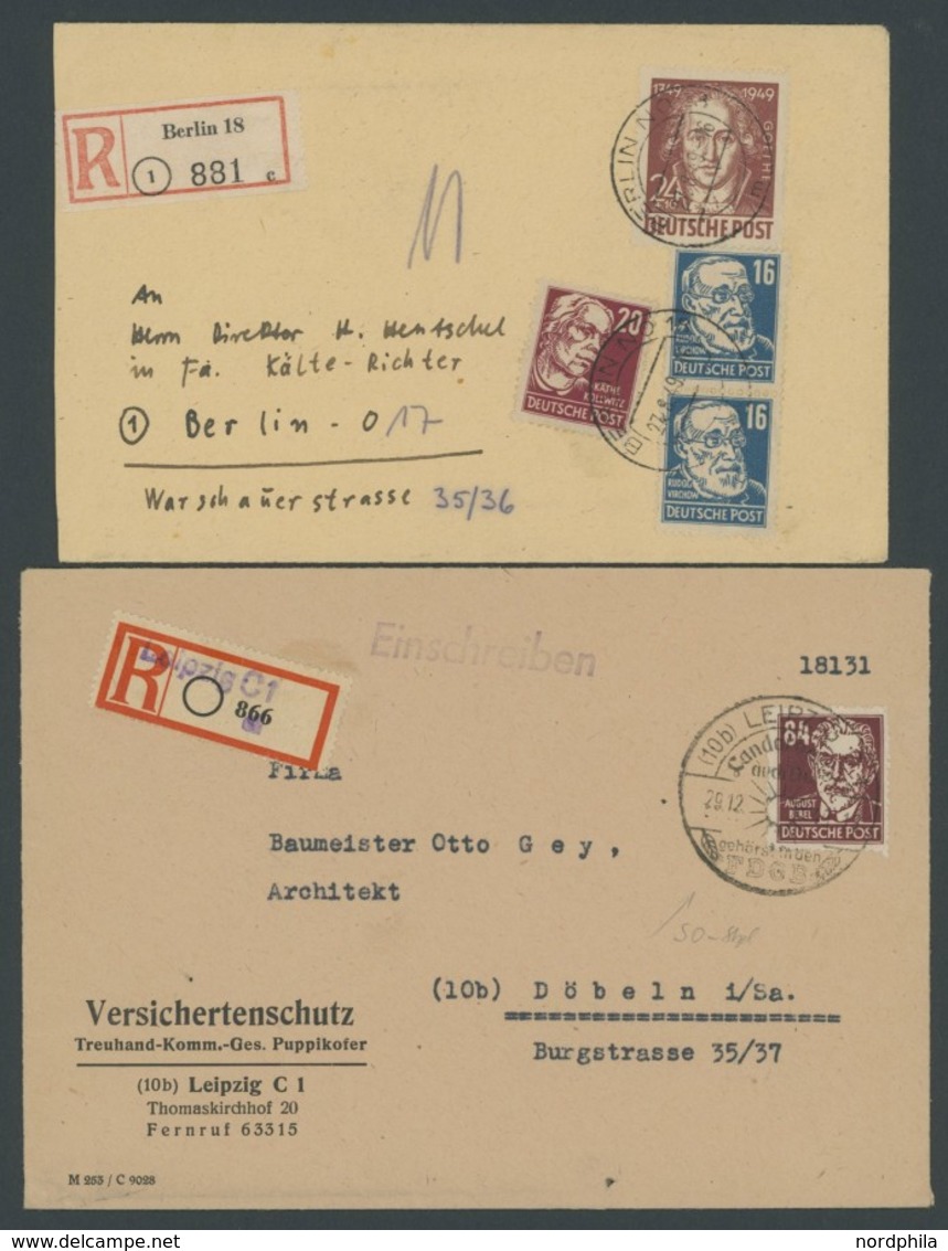 SAMMLUNGEN, LOTS Aus 212-27 BRIEF, 1948/50, 36 Fast Nur Verschiedene Belege Persönlichkeiten, Einige Bessere, Meist Prac - Other & Unclassified