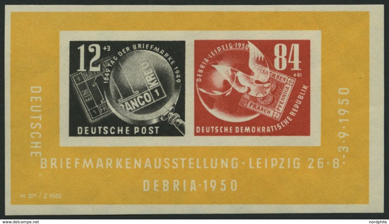 DDR Bl. 7 **, 1950, Block Debria, Pracht, Mi. 150.- - Other & Unclassified