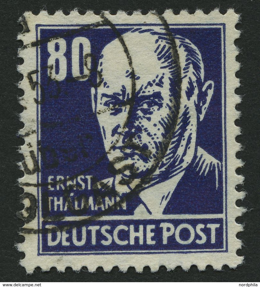 DDR 339zXII O, 1953, 80 Pf. Thälmann, Gewöhnliches Papier, Wz. 2XII, Pracht, Gepr. Schönherr, Mi. 60.- - Other & Unclassified