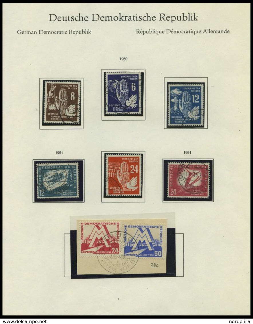 SAMMLUNGEN O, 1949-63, Fast Nur Gestempelte Sammlung DDR Mit Einigen Guten Ausgaben, Meist Prachterhaltung - Collections