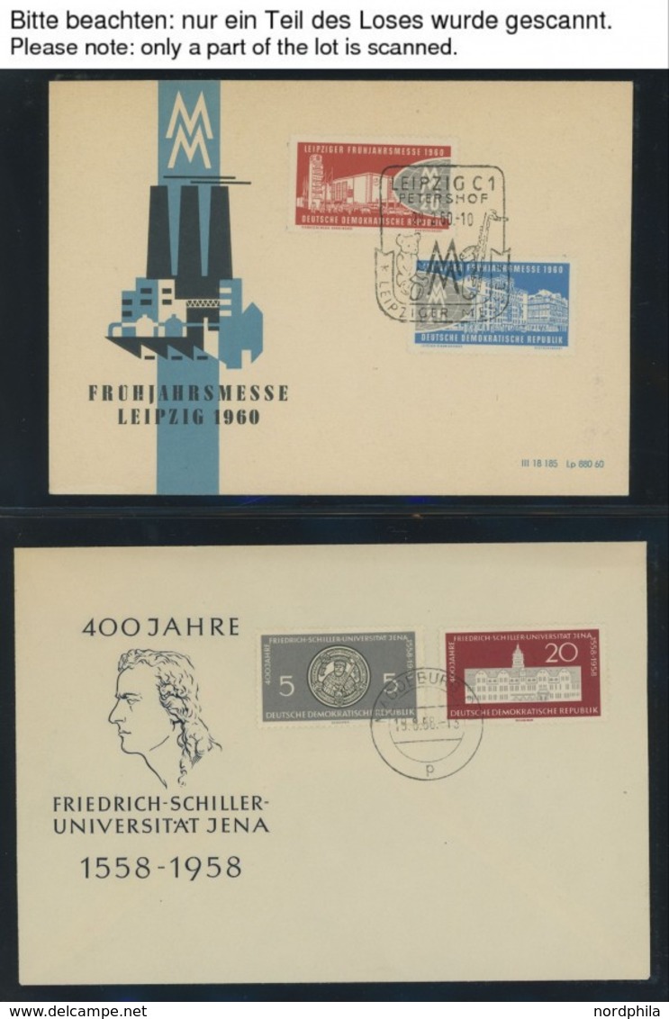 LOTS 1958-70, 76 Verschiedene FDC`s In Bedarfserhaltung, Feinst/Pracht - Collections