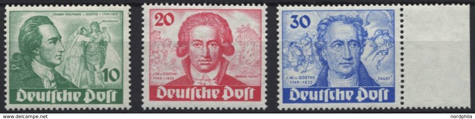 BERLIN 61-63 **, 1949, Goethe, Prachtsatz, Mi. 320.- - Other & Unclassified