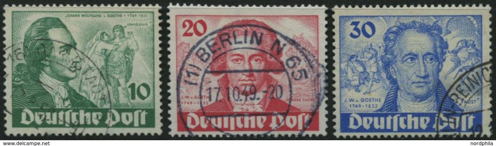 BERLIN 61-63 O, 1949, Goethe, Prachtsatz, Mi. 180.- - Other & Unclassified