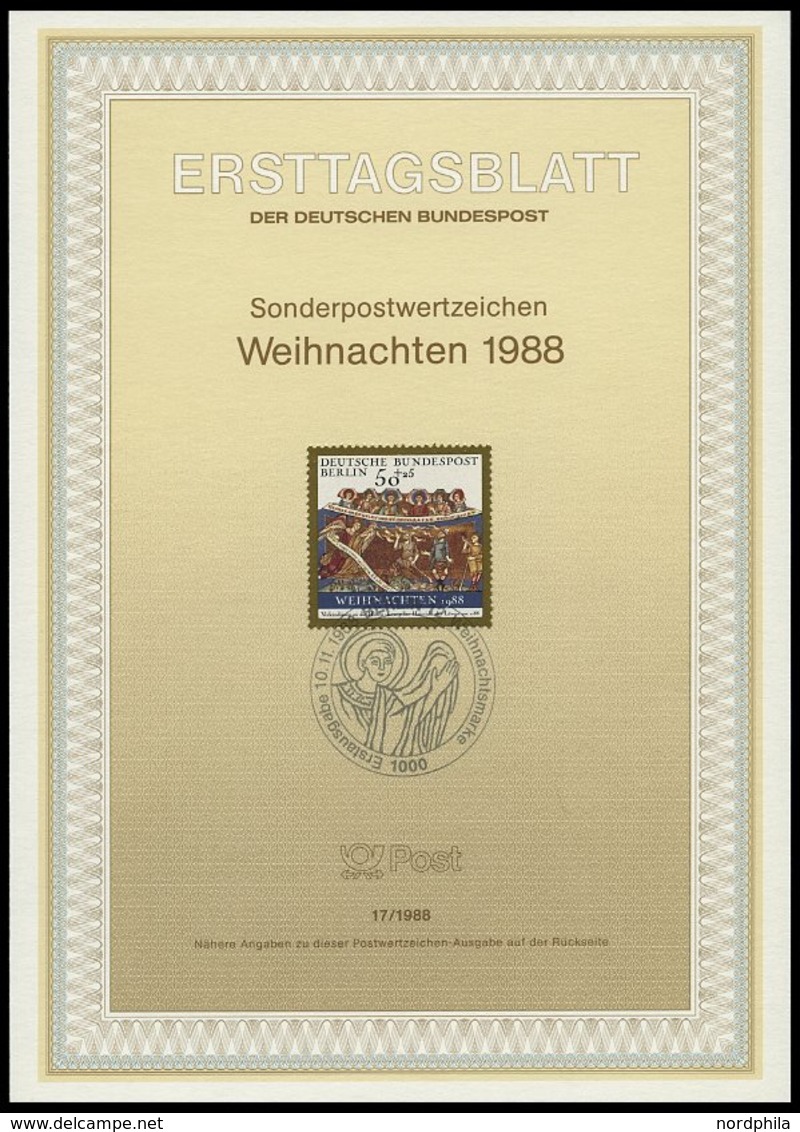 ERSTTAGSBLÄTTER 798-829 BrfStk, 1988, Kompletter Jahrgang, ETB 1 - 17/88, Pracht - Otros & Sin Clasificación