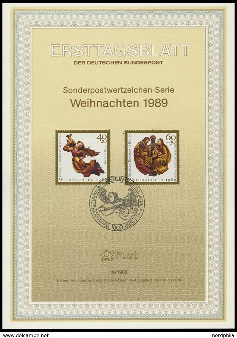 ERSTTAGSBLÄTTER 830-59 BrfStk, 1989, Kompletter Jahrgang, ETB 1 - 19/89, Pracht - Otros & Sin Clasificación