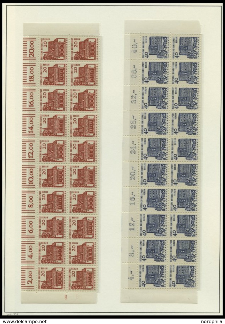 ENGROS 242-49 Paar **, 1964/5, Bauten, 10 Waagerechte Paare Im Bogenteil Vom Oberrand!, Pracht, Mi. 650.- - Collections