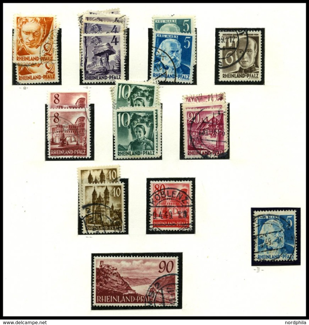 SAMMLUNGEN, LOTS *,**,o,Brief , umfangreiche Sammlung Französische Zone von 1945-49 im SAFE Album mit verschiedenen Papi