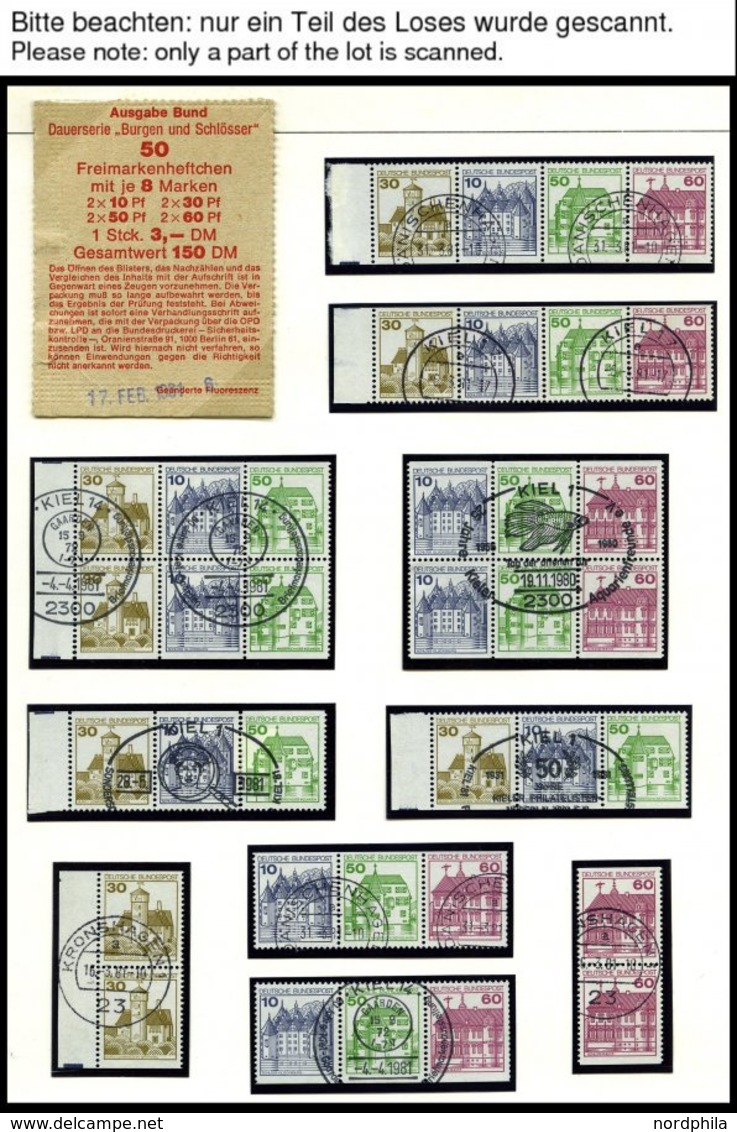 ZUSAMMENDRUCKE A.MH 21-W 78 **,o , 1977-82, Sammlung Burgen Und Schlösser Mit Diversen Verschiedenen Markenheftchen Mit  - Used Stamps