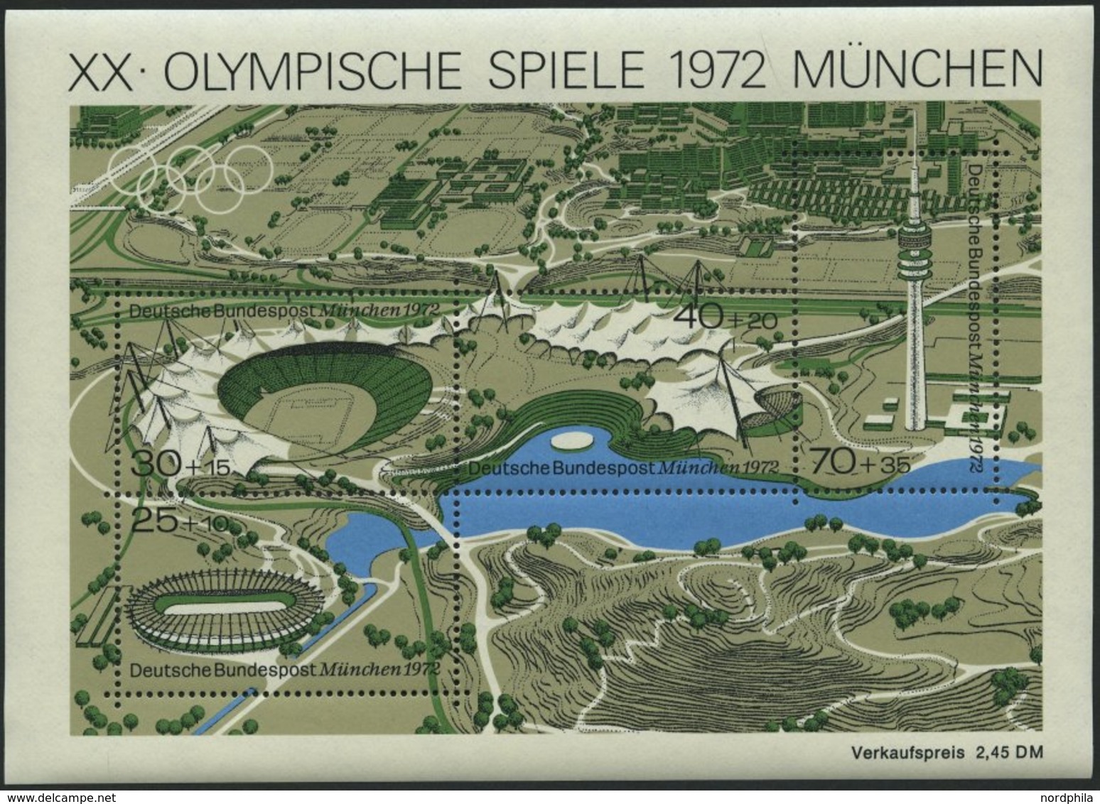 ENGROS Bl. 7 **, 1972, Block Olympische Spiele, 30x, Pracht, Mi. 195.- - Nuevos