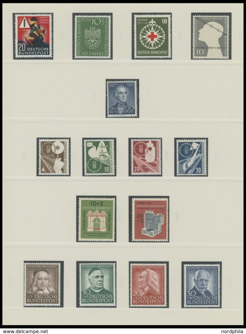 SAMMLUNGEN **, 1949-69, Bis Auf Den Posthornsatz Komplette Postfrische Sammlung Bundesrepublik Im SAFE-dual Album In Pra - Used Stamps