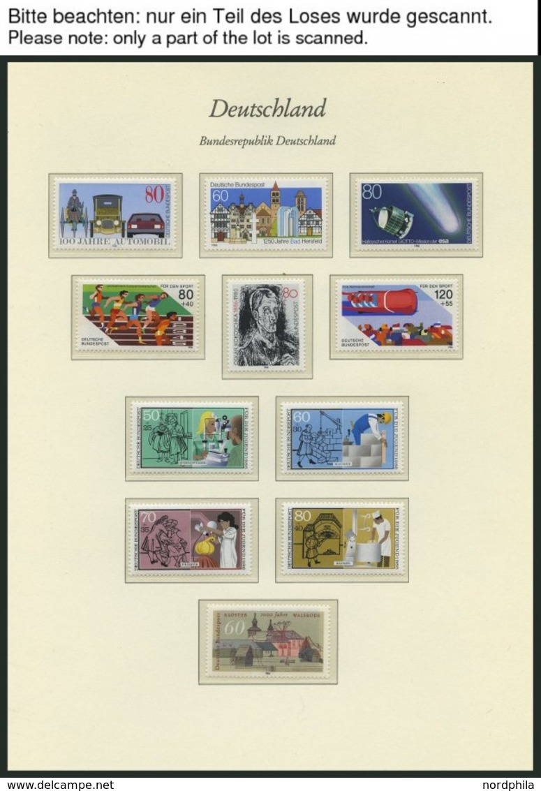 SAMMLUNGEN **, 1982-92, Sammlungsteil Bundesrepublik Im Borek Falzlosalbum, In Den Hauptnummern Komplett, Prachterhaltun - Used Stamps