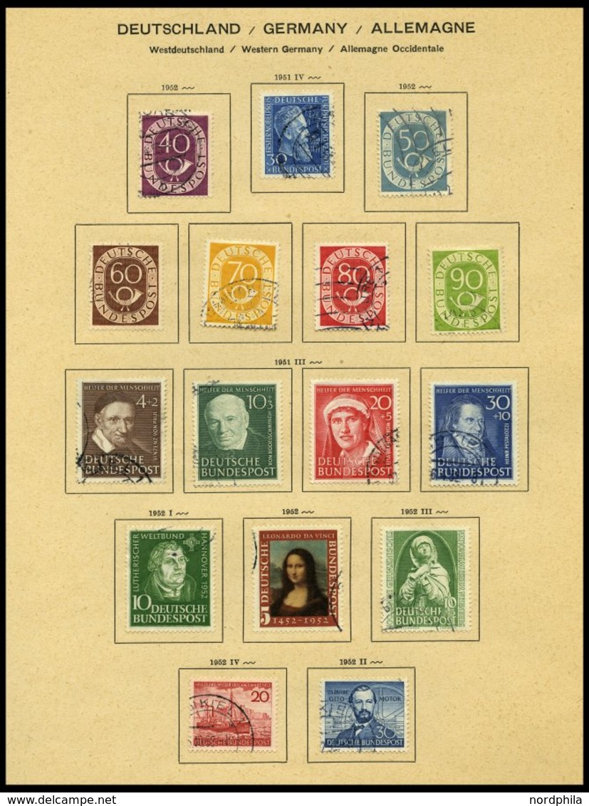 SAMMLUNGEN O, Komplette Saubere Gestempelte Sammlung Bund Von 1949-96 Im Schaubek-Album, Ohne Heuß Lumogen Und Wz. Liege - Used Stamps