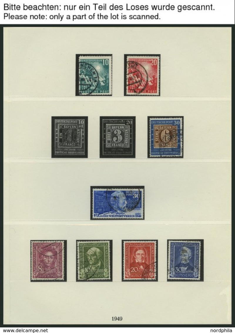 SAMMLUNGEN O, Gestempelte Sammlung Bundesrepublik Von 1949-71 Mit Einigen Besseren Ausgaben Im Lindner Falzlosalbum, Bis - Used Stamps