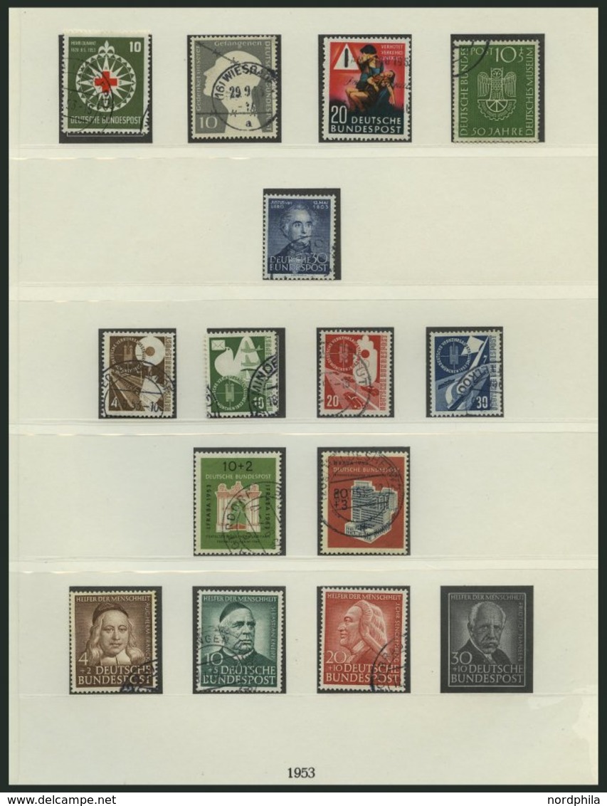 SAMMLUNGEN O, Gestempelte Sammlung Bundesrepublik Von 1949-71 Mit Einigen Besseren Ausgaben Im Lindner Falzlosalbum, Bis - Usados