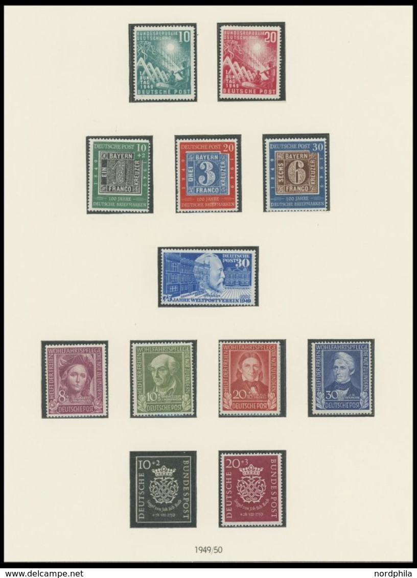 SAMMLUNGEN *,**,(*) , Sammlung Bundesrepublik Von 1949-55 Auf SAFE Falzlosseiten Mit Besseren Werten In Unterschiedliche - Used Stamps