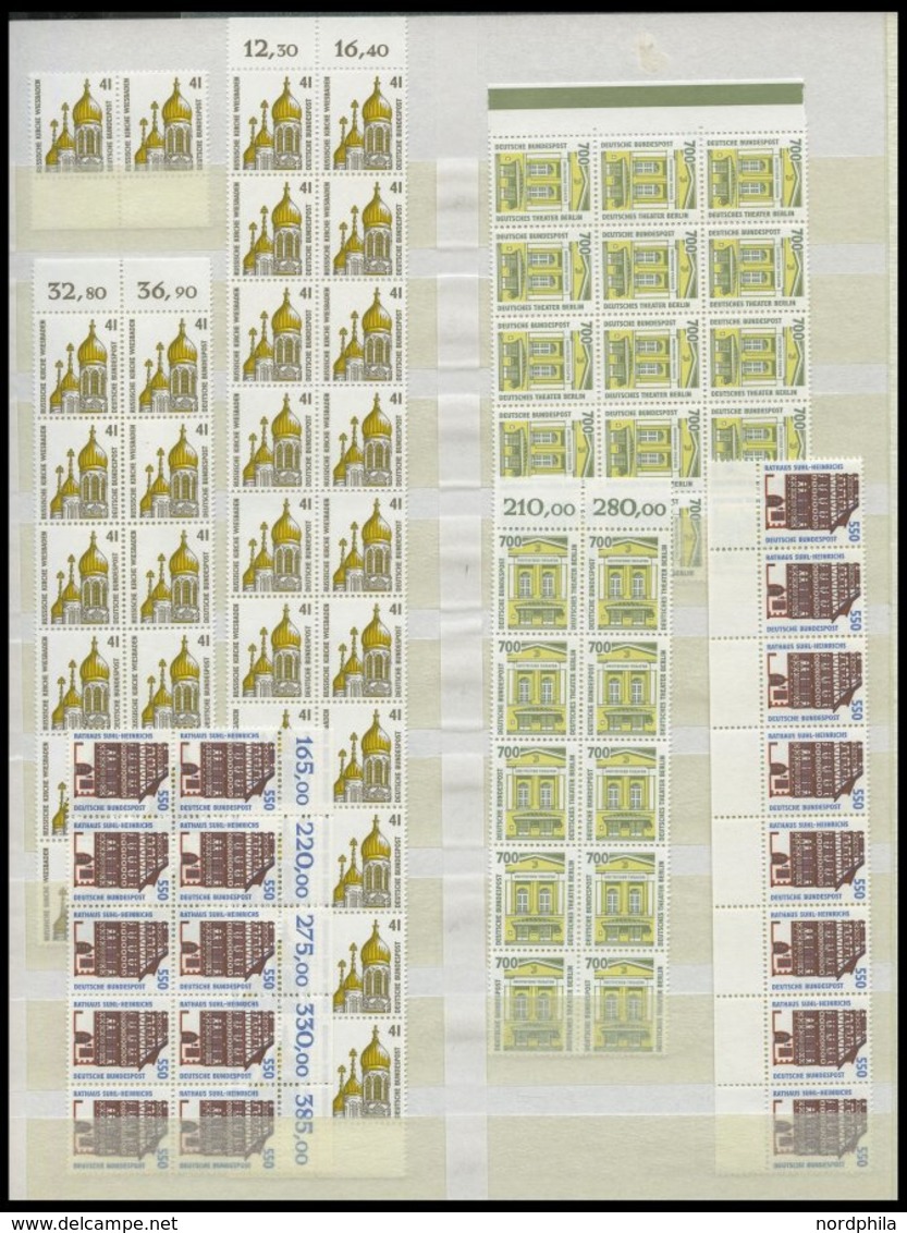 LOTS A.1623-1746 Ñ **, 1992-94, Sehenswürdigkeiten: 450, 200, 500, 41, 700 Und 550 Pf. In Waagerechten Paaren, Jeweils I - Other & Unclassified