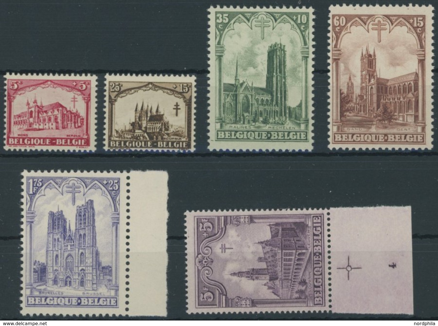 BELGIEN 244-49 **, 1928, Kathedralen, Postfrischer Prachtsatz, Mi. 100.- - Otros & Sin Clasificación