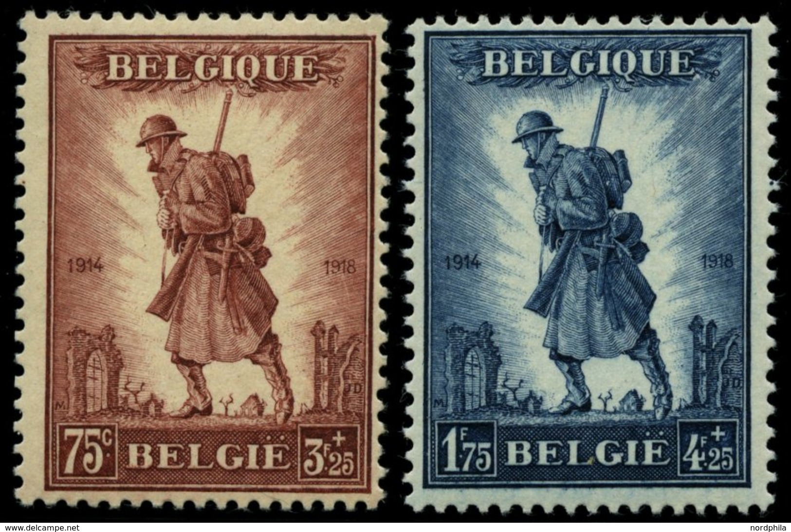 BELGIEN 342/3 *, 1932, Infanterie, Falzrest, Pracht, Mi. 150.- - Altri & Non Classificati