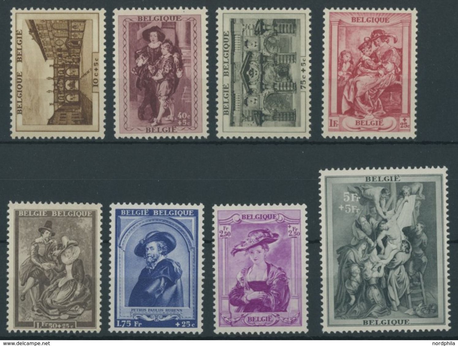 BELGIEN 506-13 **, 1939, Rubens-Haus, Postfrischer Prachtsatz, Mi. 100.00 - Other & Unclassified