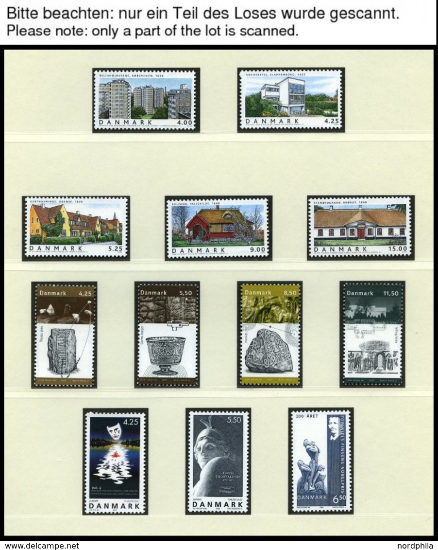 SAMMLUNGEN, LOTS **, Wohl Komplette Postfrische Sammlung Dänemark Von 1972-2008 In 3 Lindner Falzlosalben, Sehr Hoher No - Otros & Sin Clasificación