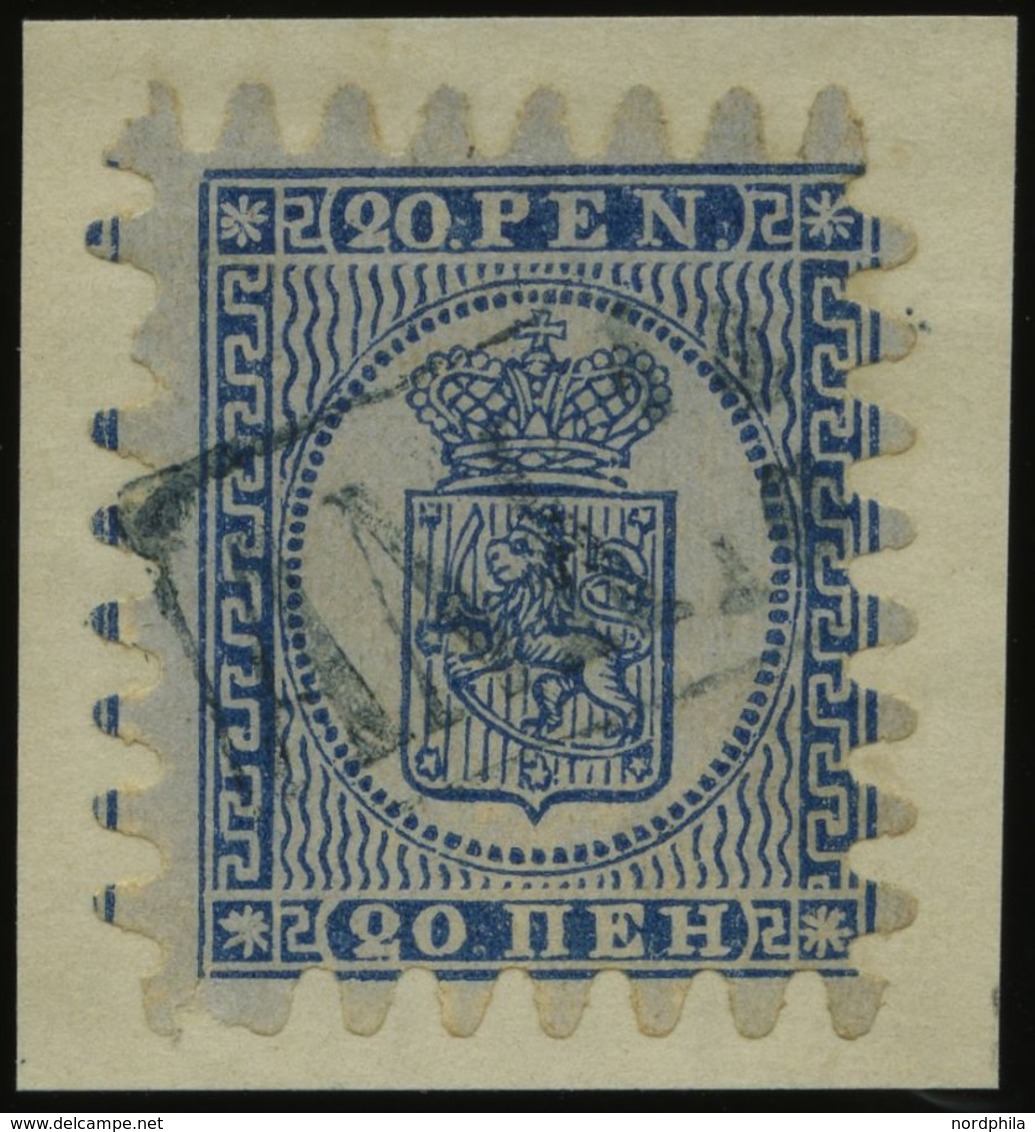 FINNLAND 8C BrfStk, 1866, 20 P. Blau, R1 ANK, Eine Verkürzte Zunge, Prachtbriefstück - Otros & Sin Clasificación