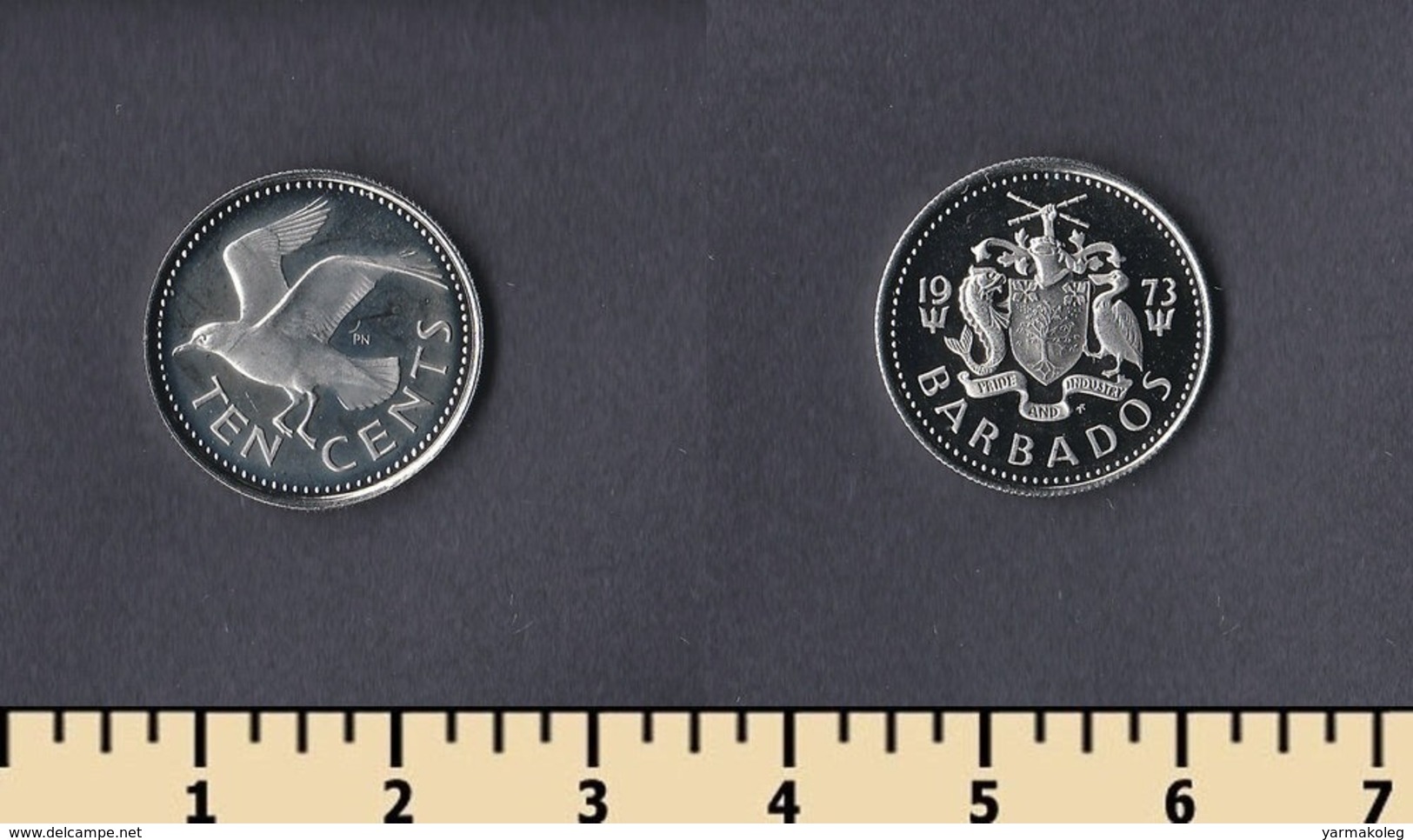 Barbados 10 Cents 1973 - Barbados