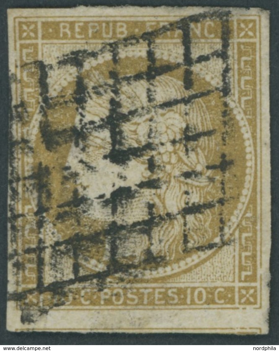 FRANKREICH 1a O, 1850, 10 C. Gelbbraun, Pracht, Mi. 400.- - Other & Unclassified