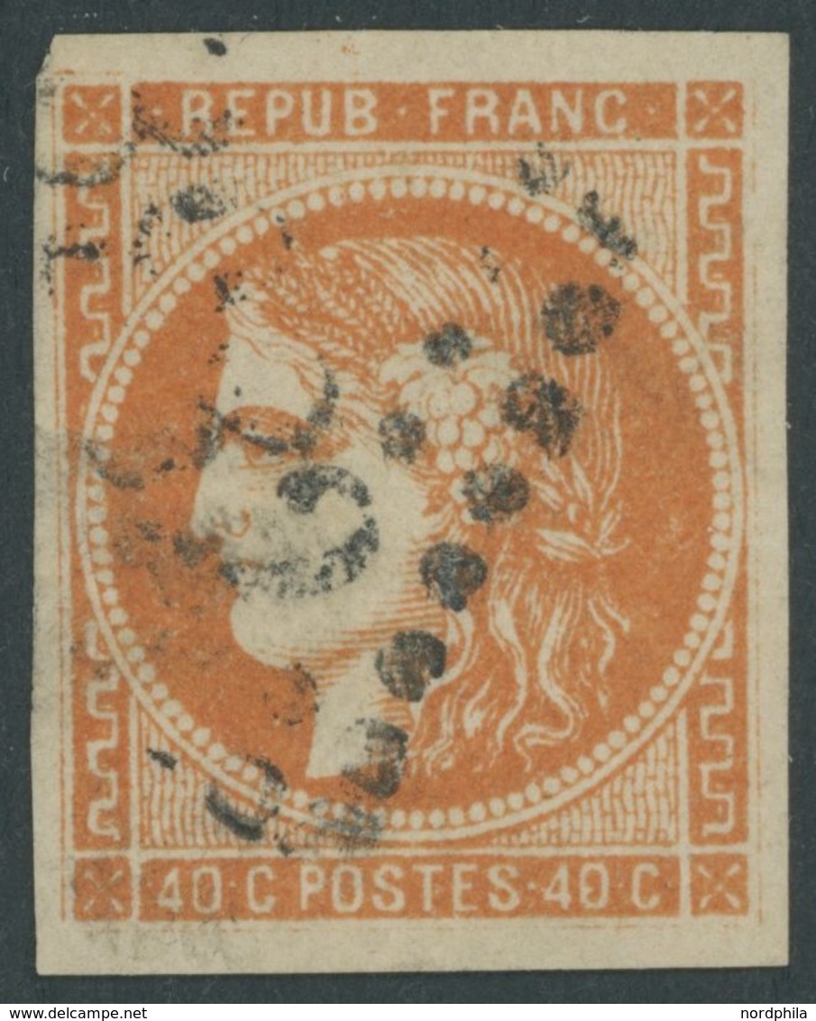 FRANKREICH 43a O, 1871, 40 C. Orange, Pracht, Mi. 130.- - Other & Unclassified