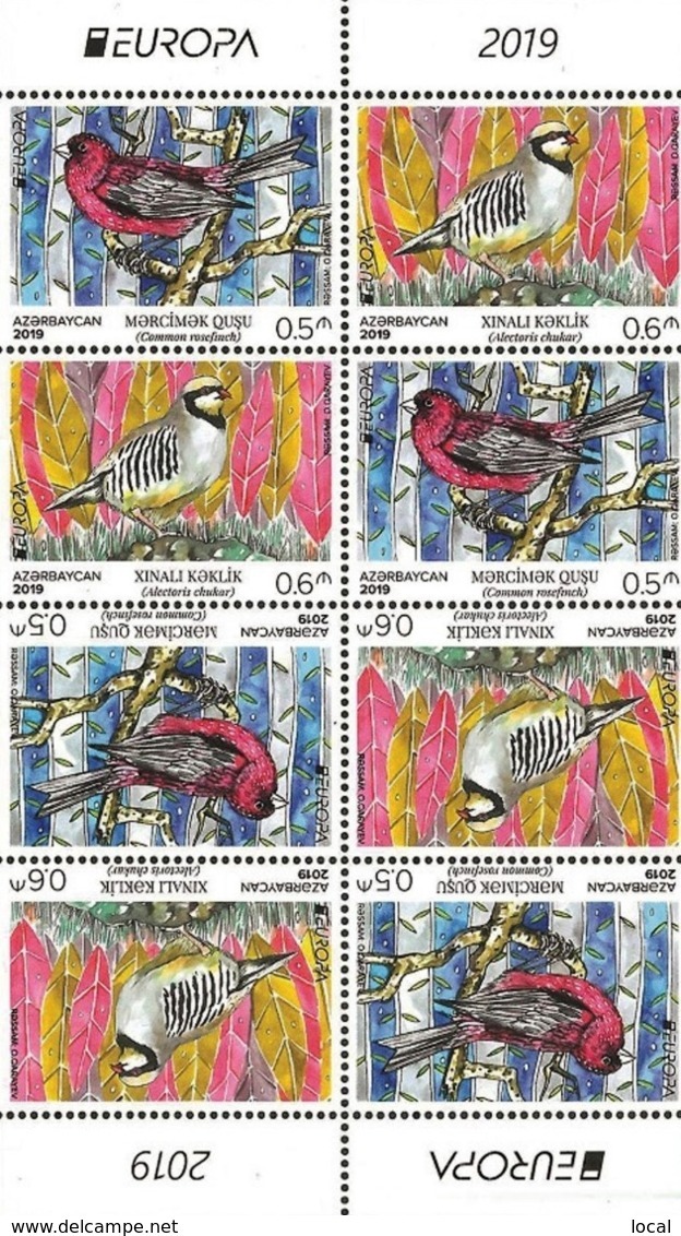 EUROPA 2019. NATIONAL BIRDS. Azerbaijan Stamps 2019. Booklet WITHOUT COVER EUROPE 2019 - Aserbaidschan