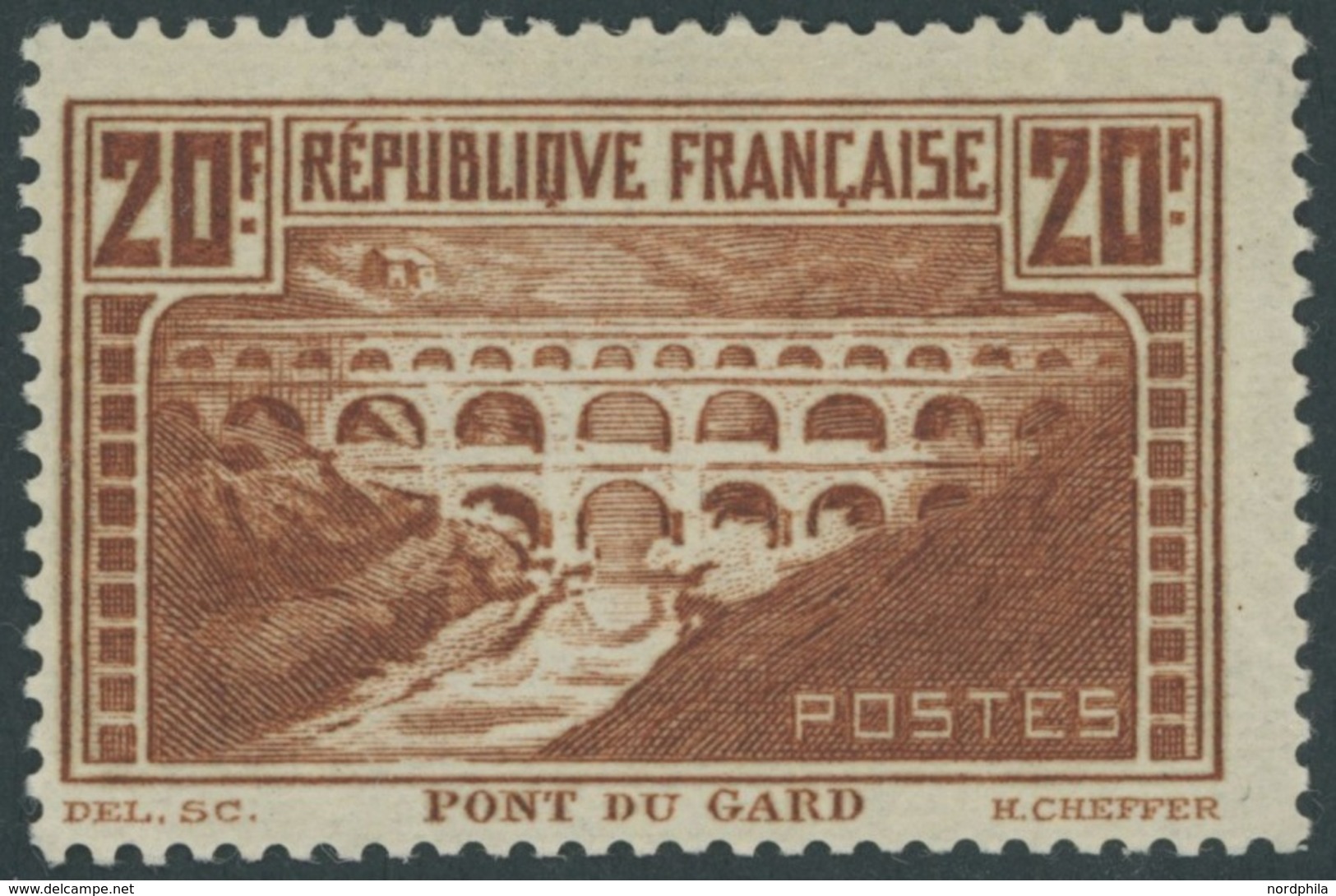 FRANKREICH 242C *, 1931, 20 Fr. Rotbraun, Gezähnt K 13, Falzrest, Pracht - Otros & Sin Clasificación