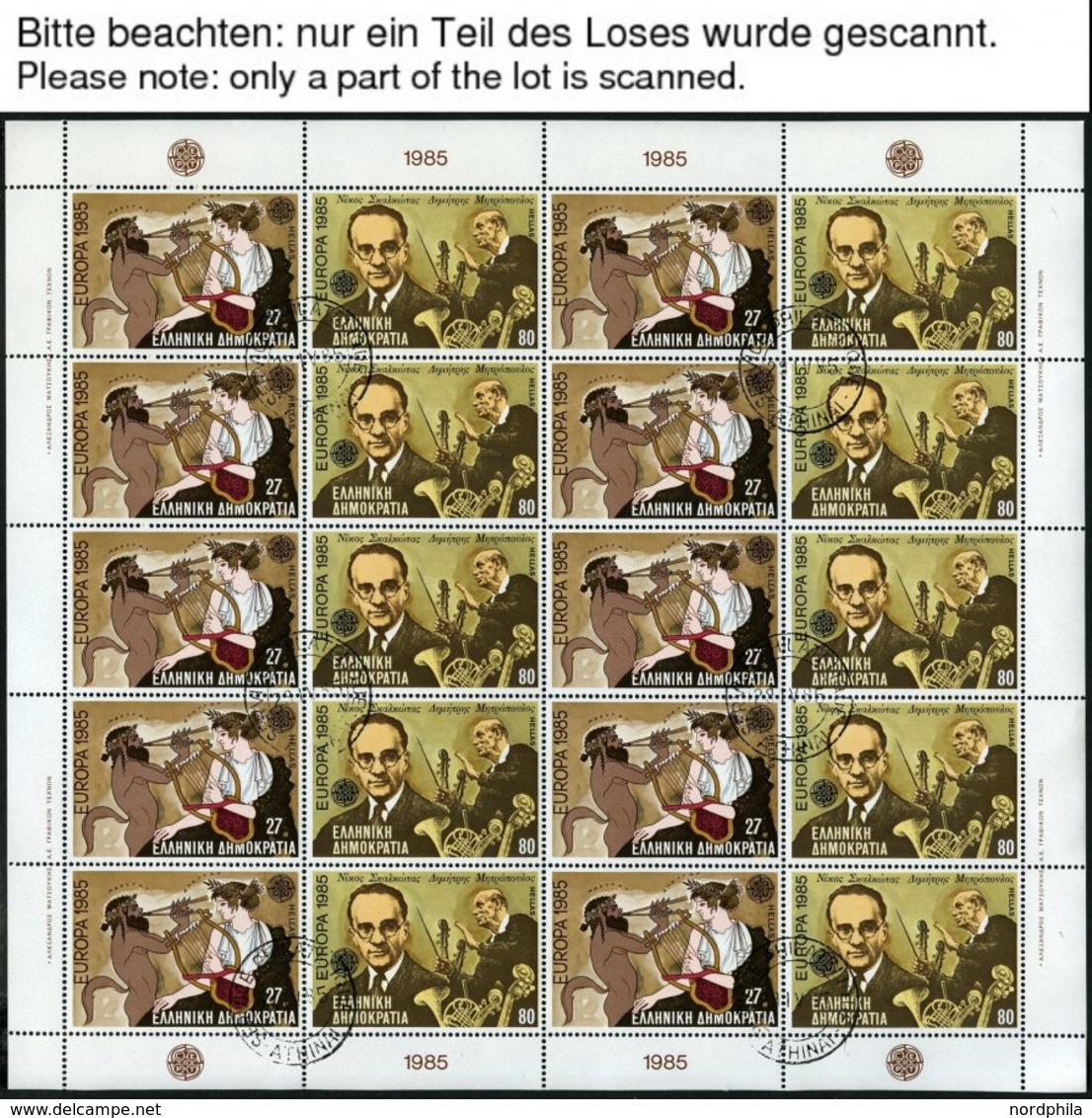 GRIECHENLAND KB O, 1985-90, Europa, Alle 6 Kleinbogensätze Komplett Mit Ersttagsstempeln, Nr. 1742/3 2x, Pracht, Mi. 324 - Other & Unclassified