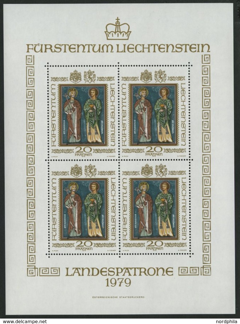 LIECHTENSTEIN 734KB **, 1979, 20 Fr. Landespatrone Im Kleinbogen, Pracht, Mi. 105.- - Other & Unclassified