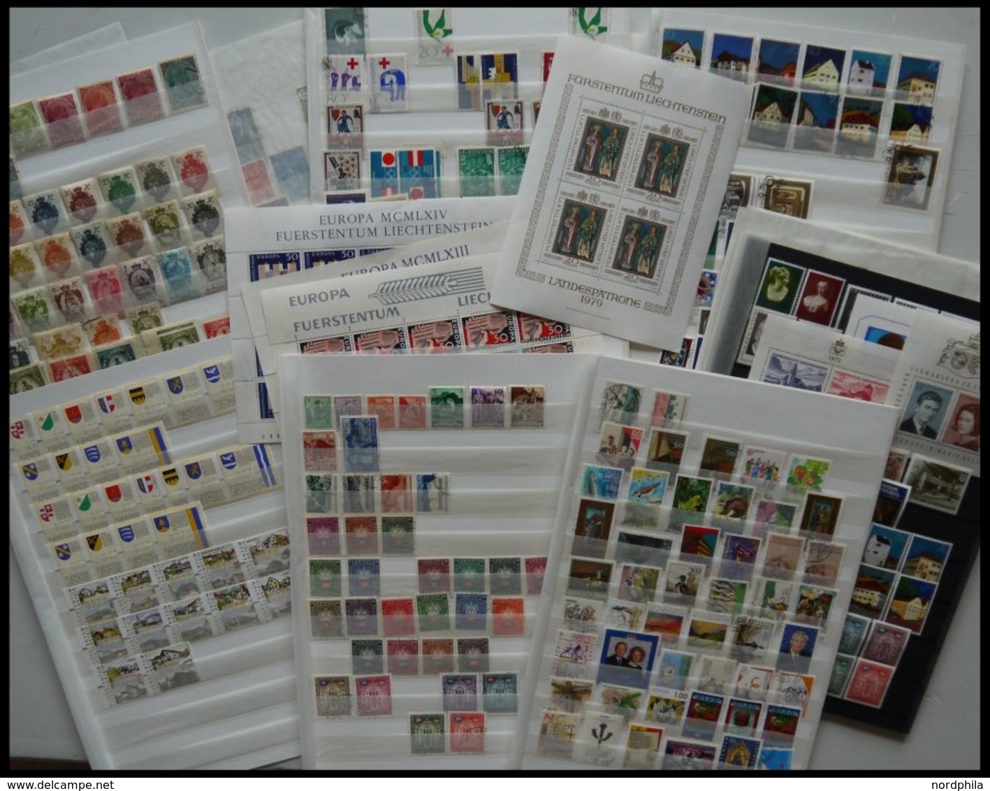 LOTS O,*,** , Partie Liechtenstein Von 1912-2008 Mit Mittleren Ausgaben Auf Einsteckseiten, 1963-85 Wohl Komplett, Fast  - Collections