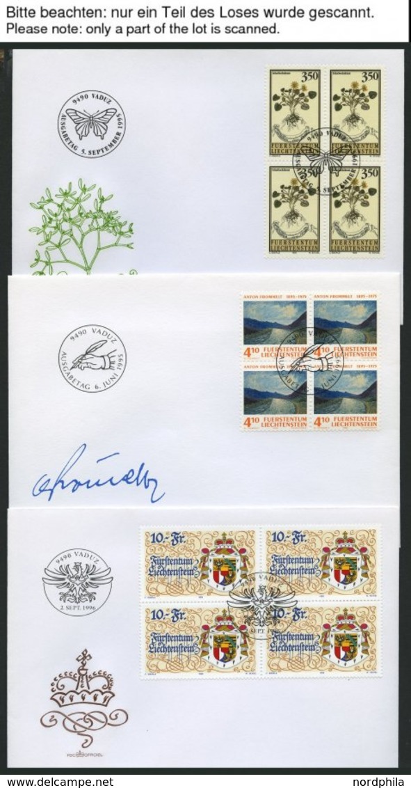 SAMMLUNGEN, LOTS VB BRIEF, 1994-96, Partie Verschiedener Kompletter Ausgaben, Je In Viererblocks, Auf FDC, Pracht, Mi. 3 - Sammlungen